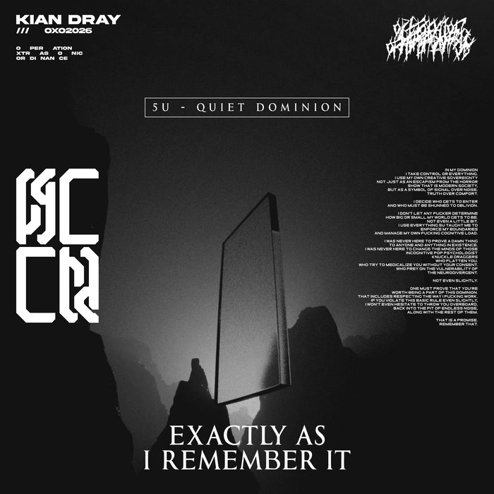 Album artwork for Exactly As I Remember It by Kian Dray